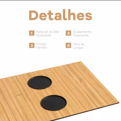 Kit 2 esteiras suporte Porta copos e controle.