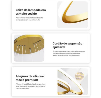 Lustre pendente de sala