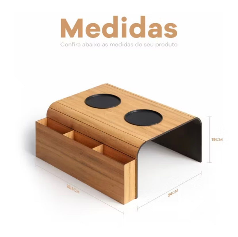 Kit 2 esteiras suporte Porta copos e controle.