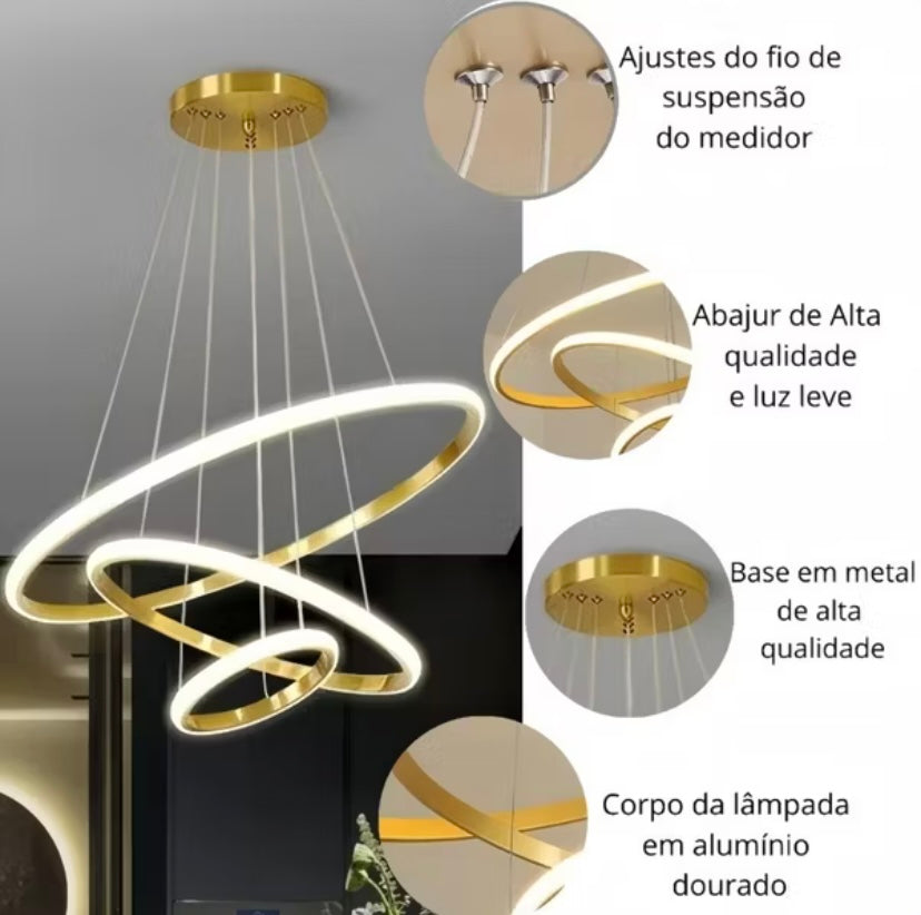 Lustre pendente de sala